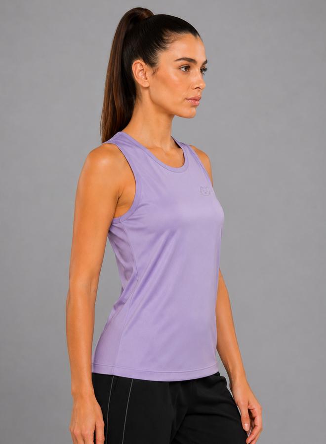 Take Two Lilac Solid Sleeveless Activewear Top By Lazzycat - Image 4