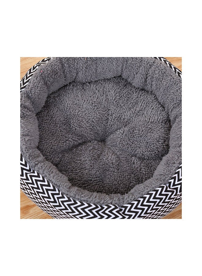 Fluffy Donut Cat Bed Grey - Image 3