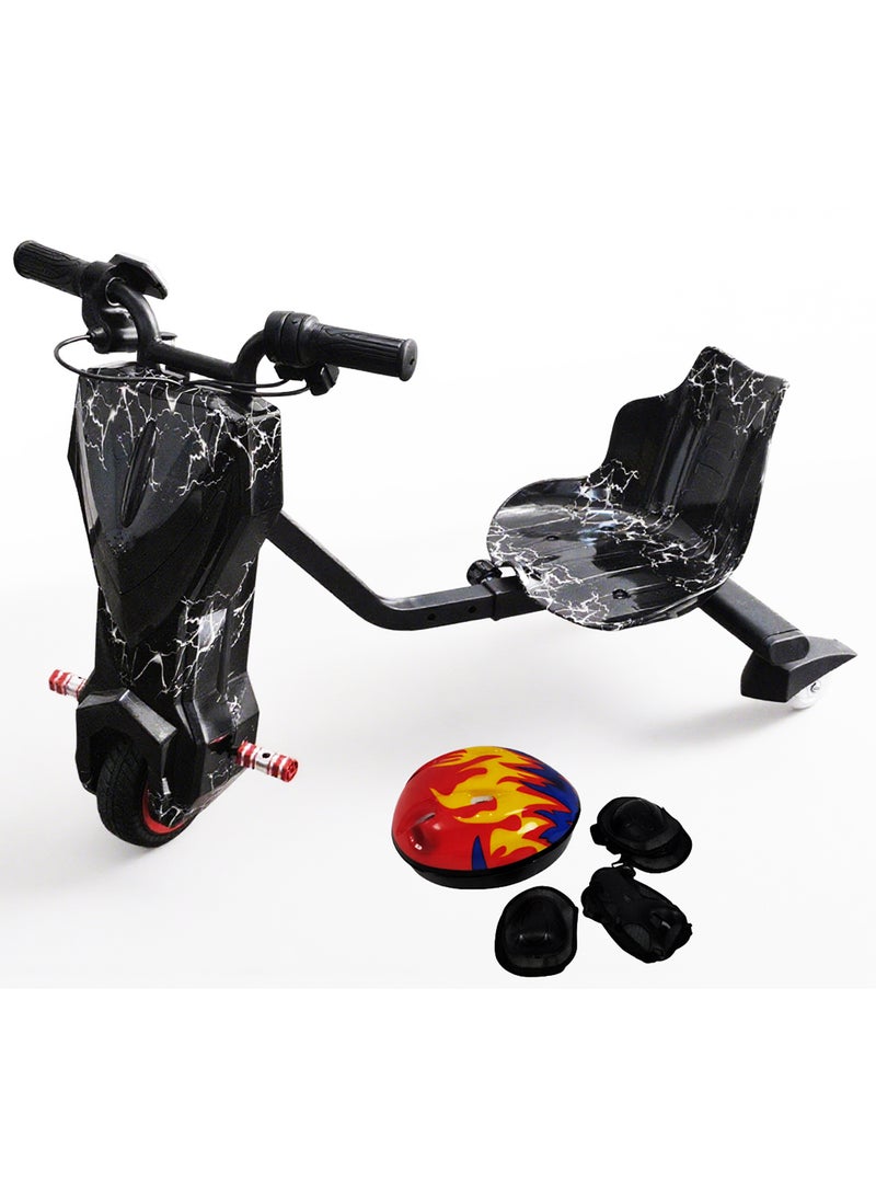 بيبي سكوتر درفت كهربائي صغير بقوة 36 فولت بقدرة عالية ودوران 360° للأطفال والكبار – هيكل قابل للتعديل مزود بتقنية البلوتوث ومعدات حماية، بثلاث سرعات، مزود بمحرك بدون فُرش بقدرة 250 واط، بسرعة تتراوح بين 8 إلى 15 كم/س، ويتحمل وزنًا يصل إلى 80 كجم، مناسب للأعمار من 6 سنوات فأكثر. - Image 2