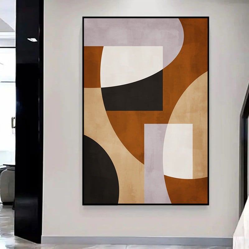 ماركتنا لوحة قماشية بتصميم الفن البوهيمي مع برواز مجوف مقاس (40×60) قطعة واحدة - Image 1