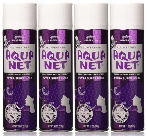 Aqua Net بخاخ شعر أكوا نت إكسترا سوبر هولد محترف بدون رائحة 11 أونصة (عبوة من 4) - Image 1