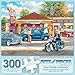 Bits and Pieces 300 Piece Puzzles for Adults Remembering Full Service 300 Large Pieces 18 x 24 Jigsaw Puzzles Classic Cars Gas Staion Americana No 2 Pieces Alike - Image 2