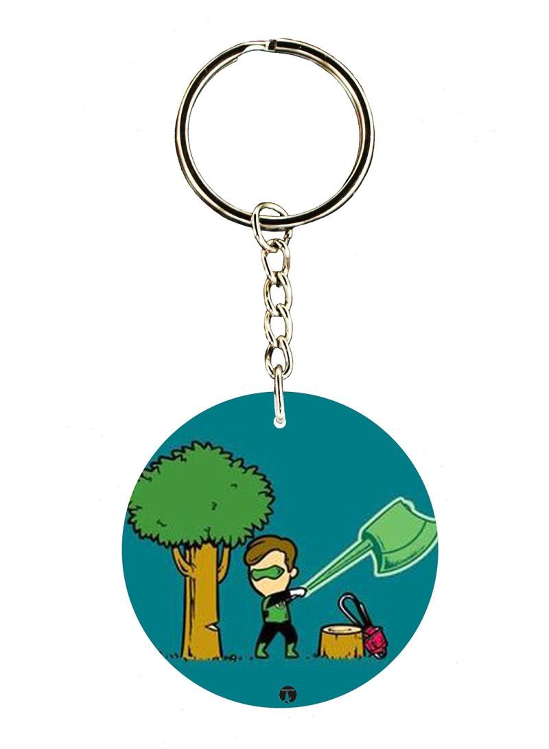 Green Lantern Printed Keychain