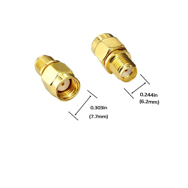 CORONIR 4Pcs RF Coaxial Adapter SMA Female to RP-SMA Male Adapter for Antennas Wireless LAN Devices Coaxial Cable - Image 3