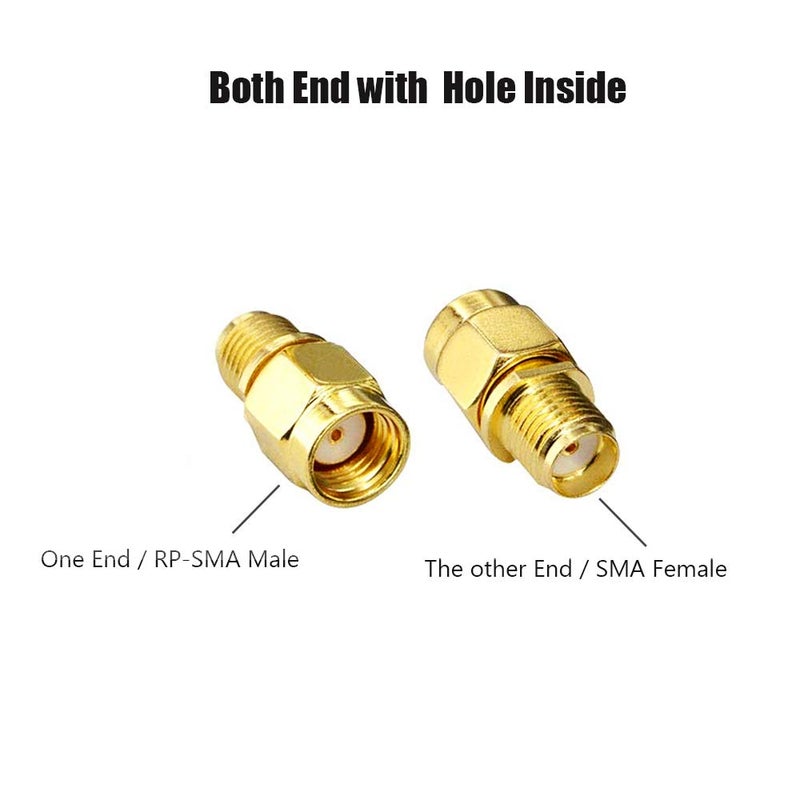 CORONIR 4Pcs RF Coaxial Adapter SMA Female to RP-SMA Male Adapter for Antennas Wireless LAN Devices Coaxial Cable - Image 2