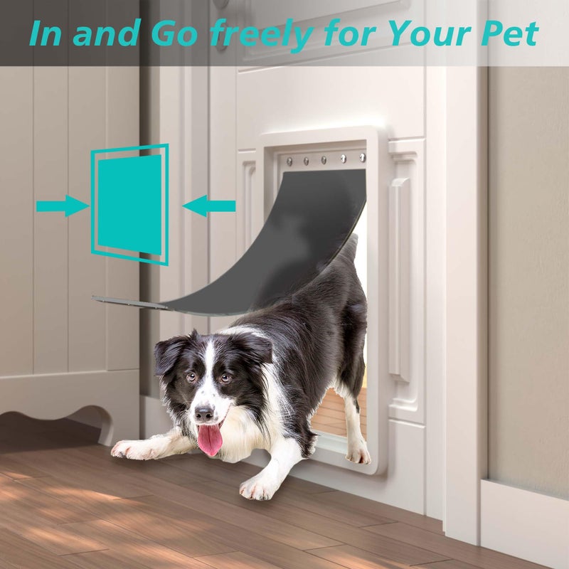 MOLYLY 2PACK Large Dog Door Replacement Flaps with Screws - Pet Door Replacement Flap Compatible with Petsafe Freedom Doggie Doors Replacement Flaps PAC11-11039 10 1/8" X 16 7/8", Flexible, No Warped - Image 4