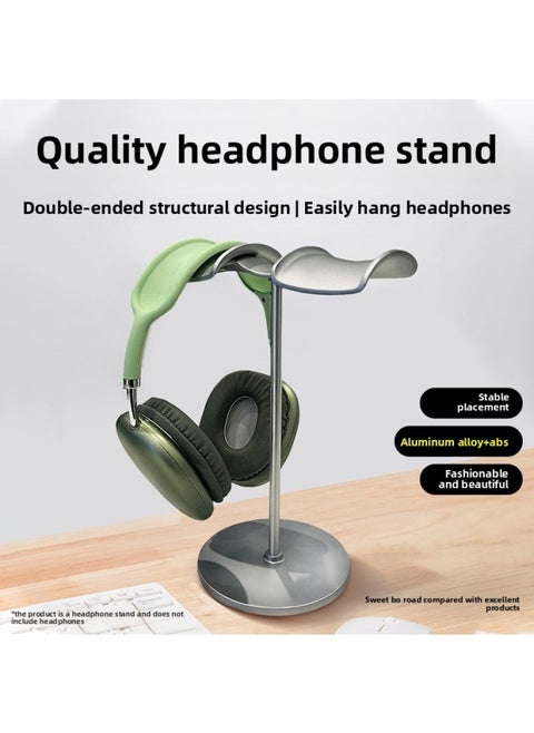 Suitable For Apple Airpods Max Headset Stand Double Headset Display Stand Earphone Rack Desktop Stand-Color:Silver [double Hanging, Headphone Stand]