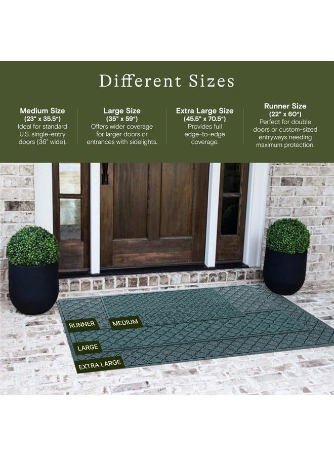 Waterhog Bungalow Flooring Waterhog Indoor/Outdoor Runner Rug, 22" x 60", Skid Resistant, Easy to Clean, Catches Water and Debris, Cordova Collection, Bluestone - Image 2