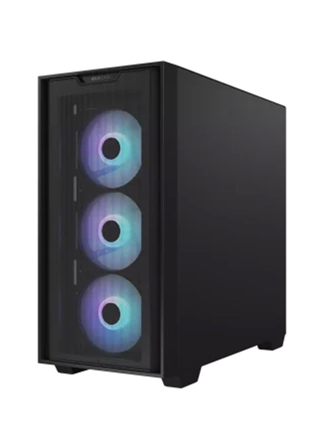 ASUS A21 PLUS MicroATX Case, 4x Pre-Installed ARGB Fans, Clean Cable Management, Supports 360 Mm Radiators & 380 Mm Graphics Cards, Black | 90DC00H0-B19000 - Image 2