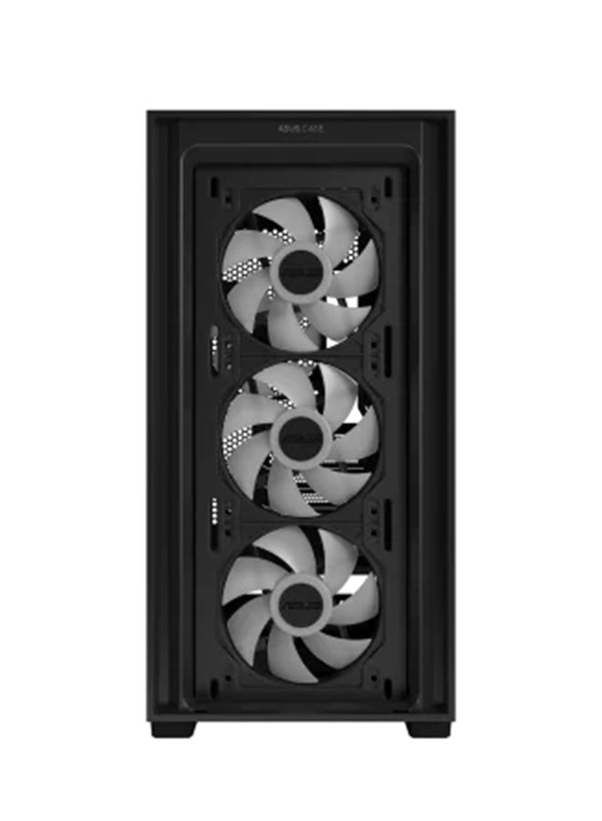 ASUS A21 PLUS MicroATX Case, 4x Pre-Installed ARGB Fans, Clean Cable Management, Supports 360 Mm Radiators & 380 Mm Graphics Cards, Black | 90DC00H0-B19000 - Image 5