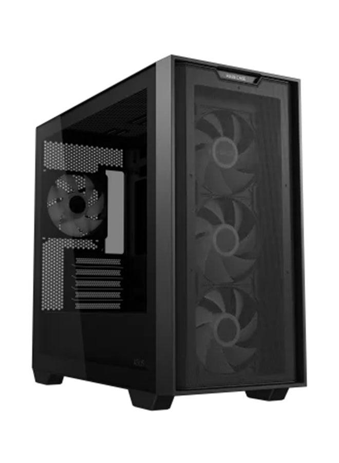 ASUS A21 PLUS MicroATX Case, 4x Pre-Installed ARGB Fans, Clean Cable Management, Supports 360 Mm Radiators & 380 Mm Graphics Cards, Black | 90DC00H0-B19000 - Image 3
