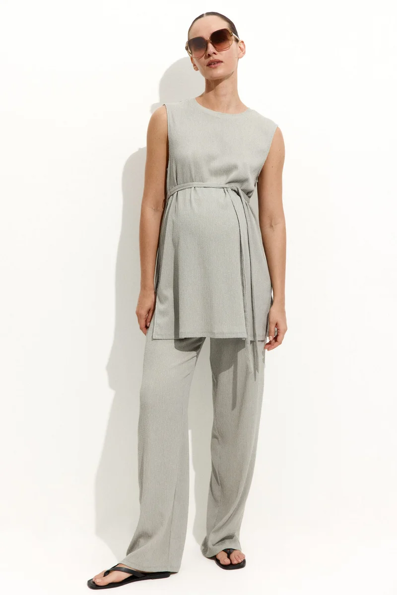 H&M MAMA 2-piece textured jersey set