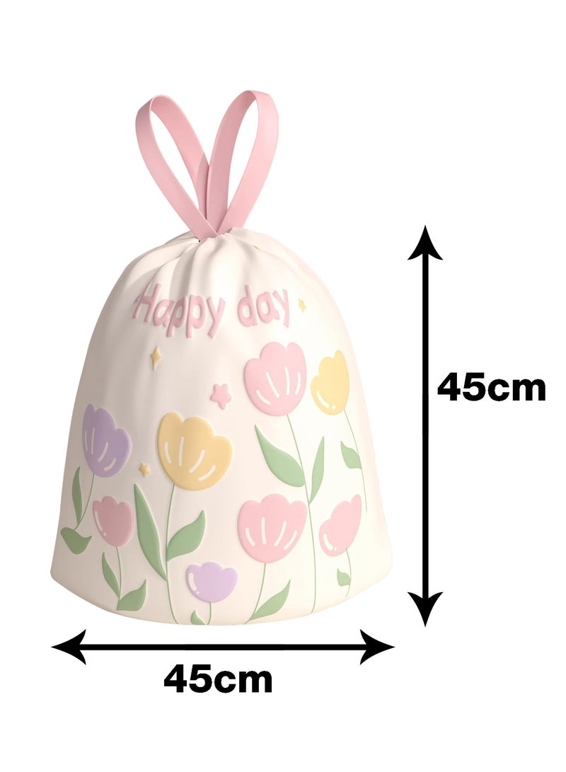 AVACraft Small Trash Bags Drawstring,60 Counts Trash-Can-Liners for Bathroom Kitchen Office,45x45cm - Image 5