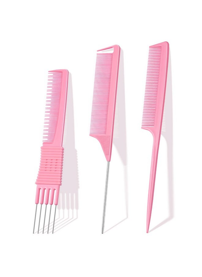 TsMADDTs TsMADDTs Comb Set, 3PCS Hair Combs, Fine Tooth Rat Tail Parting Combs and Lift Teasing Comb for Women and Men Hair Pick& Styling  - Image 1