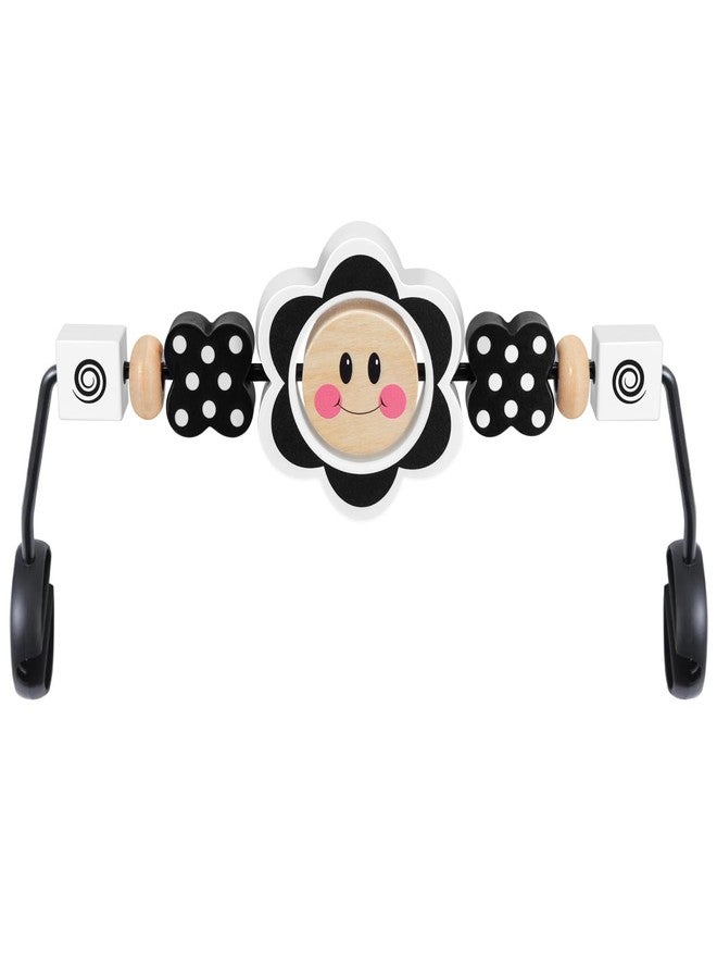 iGRATENS Baby Bjorn Bouncer Toy Bar, Toy for Baby Bouncer Soft & Bliss, Easy to Attach and Remove, Child-Friendly Materials, Exciting Design for Curious Babies, Black and White Flowers - Image 1