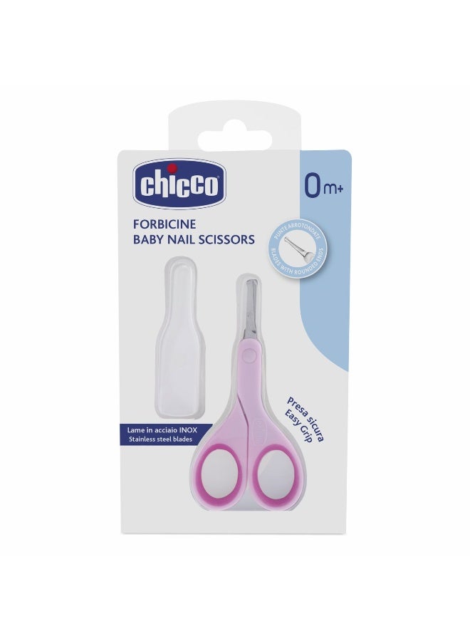 شيكو مقص أظافر للعناية بنظافة الأطفال من الستانلس ستيل مع غطاء لسلامة الأطفال بينك - Image 2