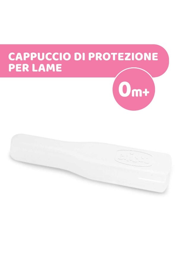 شيكو مقص أظافر للعناية بنظافة الأطفال من الستانلس ستيل مع غطاء لسلامة الأطفال بينك - Image 3