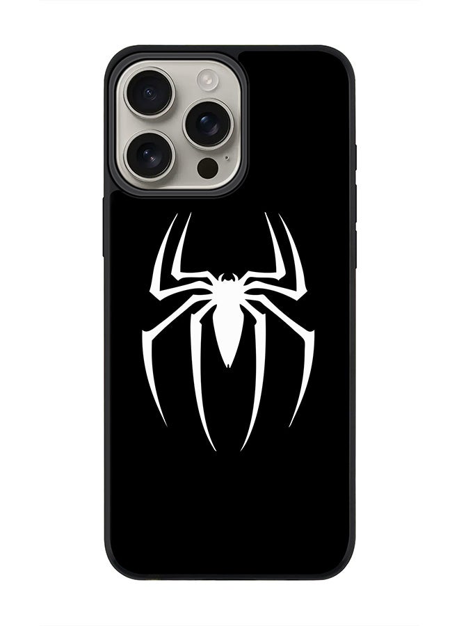 Stylizedd For iPhone 16 Pro Max Case [Compatible with MagSafe] Slim Magnetic cover Phone Case iPhone 16 Pro Max -Spidermark (Black) - Image 1
