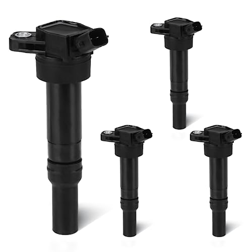 lacarier Set of 4 Ignition Coil Pack Compatible with Hyundai Elantra 1.8 2L 2011-2020, 2014-2017 Tucson 2L, 2012-2015 Kia Soul, 2014-2015 Kia Forte Koup 1.8L Replace UF651 C1804 5C186 - Image 1