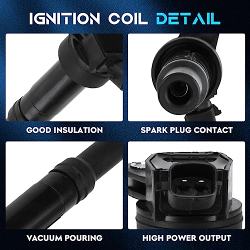 lacarier Set of 4 Ignition Coil Pack Compatible with Hyundai Elantra 1.8 2L 2011-2020, 2014-2017 Tucson 2L, 2012-2015 Kia Soul, 2014-2015 Kia Forte Koup 1.8L Replace UF651 C1804 5C186 - Image 2