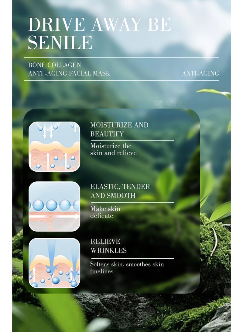 Kanza 10 Pcs Collagen Anti Aging Facial Mask Collagen Essential Face Mask,Hydrating Face Masks, Instant Lifting & Firming Firming Anti Aging Face Sheet Masks, Moisturizing Face Masks Real Deep Mask Korean Collagen Face Mask Skincare for All Skin Types Men and Women - Image 4