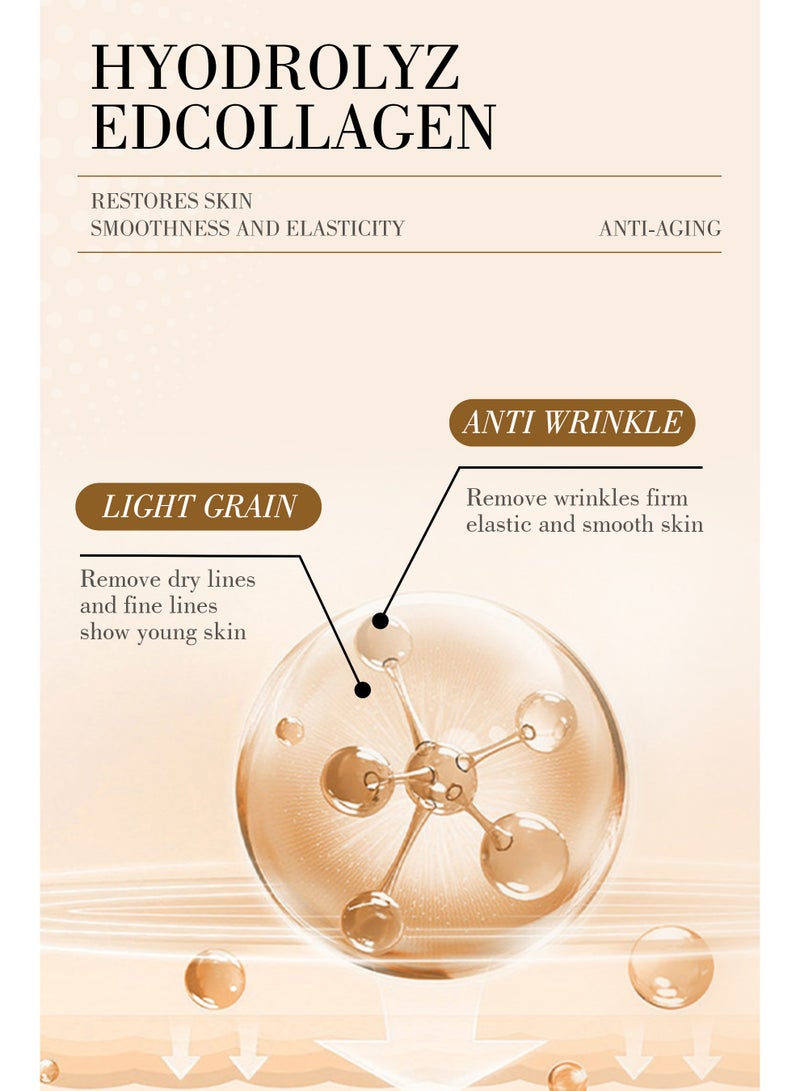 Kanza 10 Pcs Collagen Anti Aging Facial Mask Collagen Essential Face Mask,Hydrating Face Masks, Instant Lifting & Firming Firming Anti Aging Face Sheet Masks, Moisturizing Face Masks Real Deep Mask Korean Collagen Face Mask Skincare for All Skin Types Men and Women - Image 5