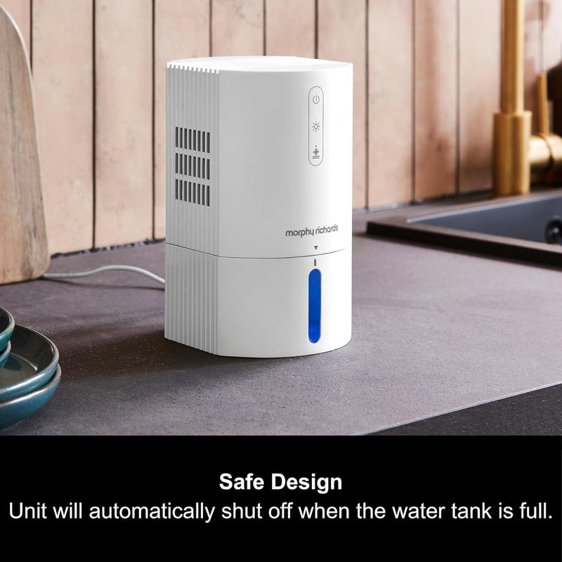 morphy richards PureFresh 0.9L Compact Lightweight Quiet Ambient Lighting Dehumidifier for Bedrooms, Kitchens, Caravans, Window Sills, White, 822000 - Image 5