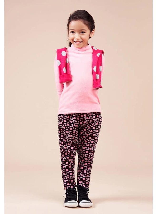 Mud Kingdom Kids Fleece Shirts High Collar Soft Tops Unisex, Hot Pink, 2T - Image 3