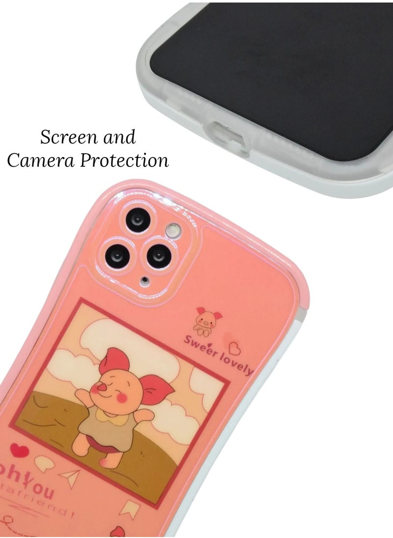 Houmt iPhone 11 Pro Max Curve Design Girls Cool Fashion Style Case with Camera Protection Full Shockproof Protective Cover  - Image 2