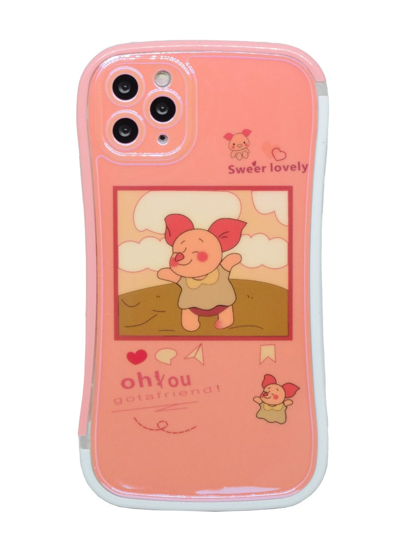 Houmt iPhone 11 Pro Max Curve Design Girls Cool Fashion Style Case with Camera Protection Full Shockproof Protective Cover  - Image 1
