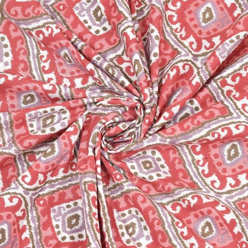ElanorHomes 240 TC Jaipuri Cotton King Size Bedsheet (90x108 Inches) with 2 Pillow Covers | Handblock Floral Print | Soft, Breathable & Cooling Bed Sheet for Double Bed (Sindoori Jaali) - Image 3