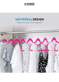 ZOBER Nonslip Velvet Hangers, Shirt Hangers, Ultrathin Space-Saving  - Image 2