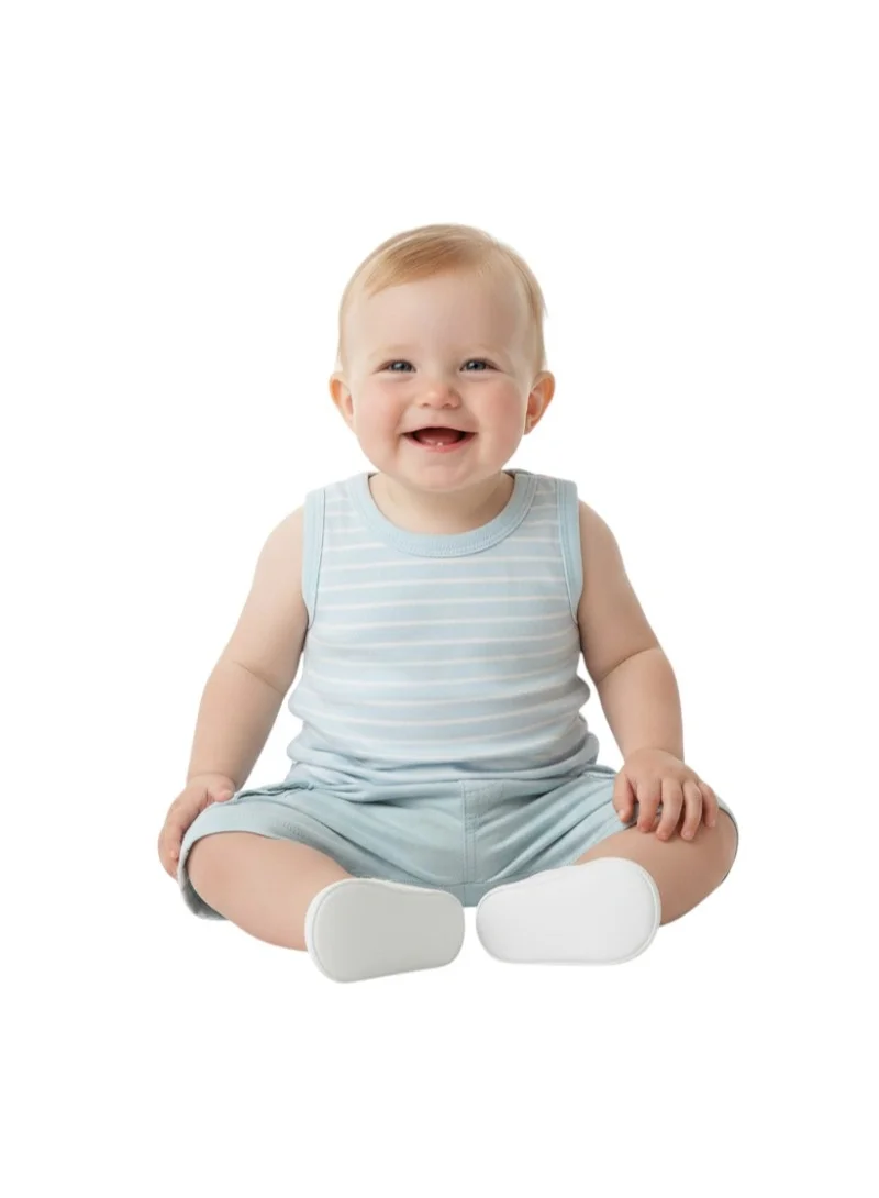 بامبيميسي Baby Boy Sharp Summer Outfit Set – 4-Piece T-Shirt, Tank Top & Shorts Set