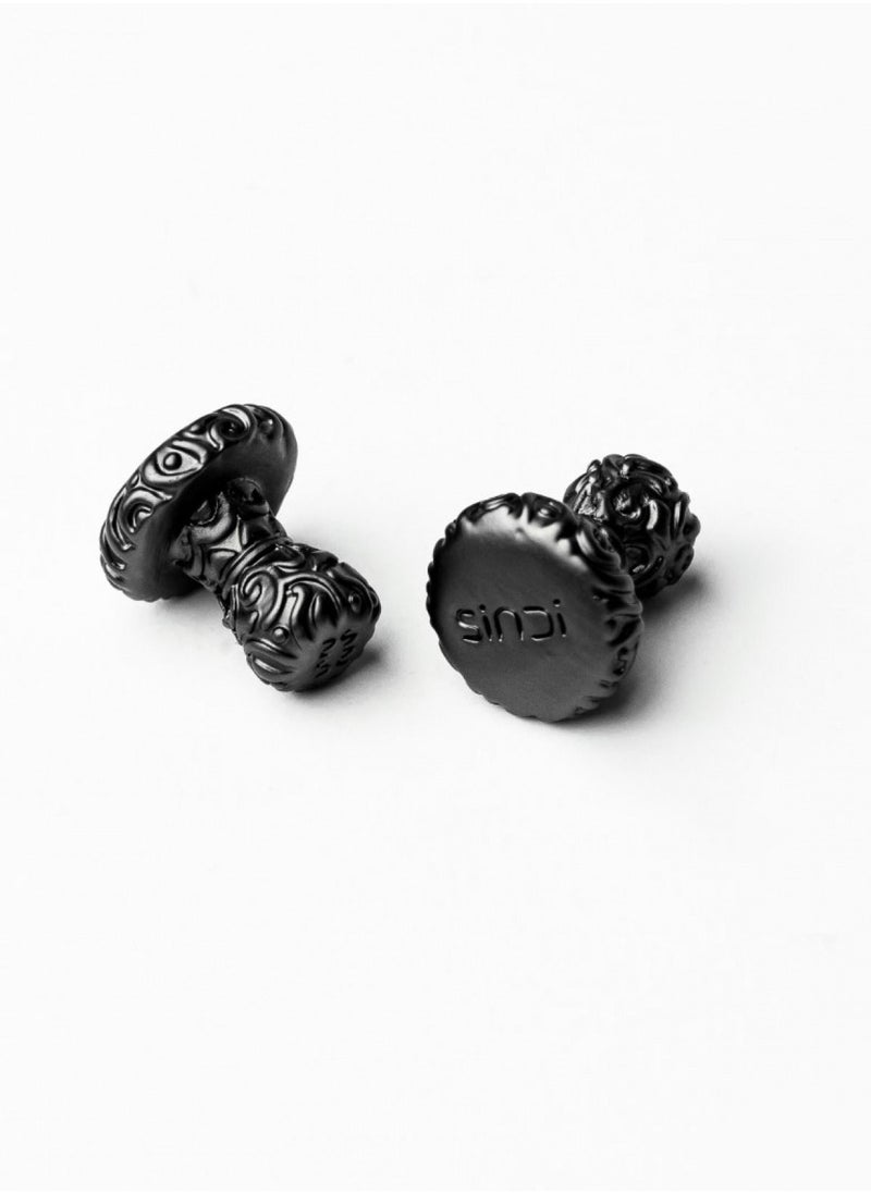 Sindi - Classic dark Style Placket Cufflinks.. Ideal for wearing in “Classic" Thobe” - Image 1
