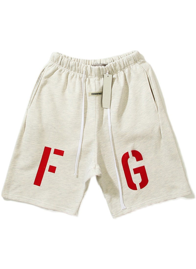 Generic - FEAR OF GOD Season 7 Velvet Print Shorts Unisex Oat Ash - Image 1