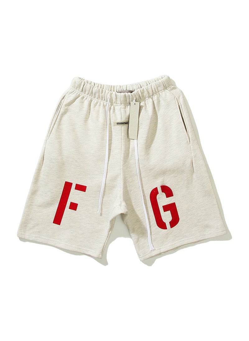 Generic - FEAR OF GOD Season 7 Velvet Print Shorts Unisex Oat Ash - Image 1