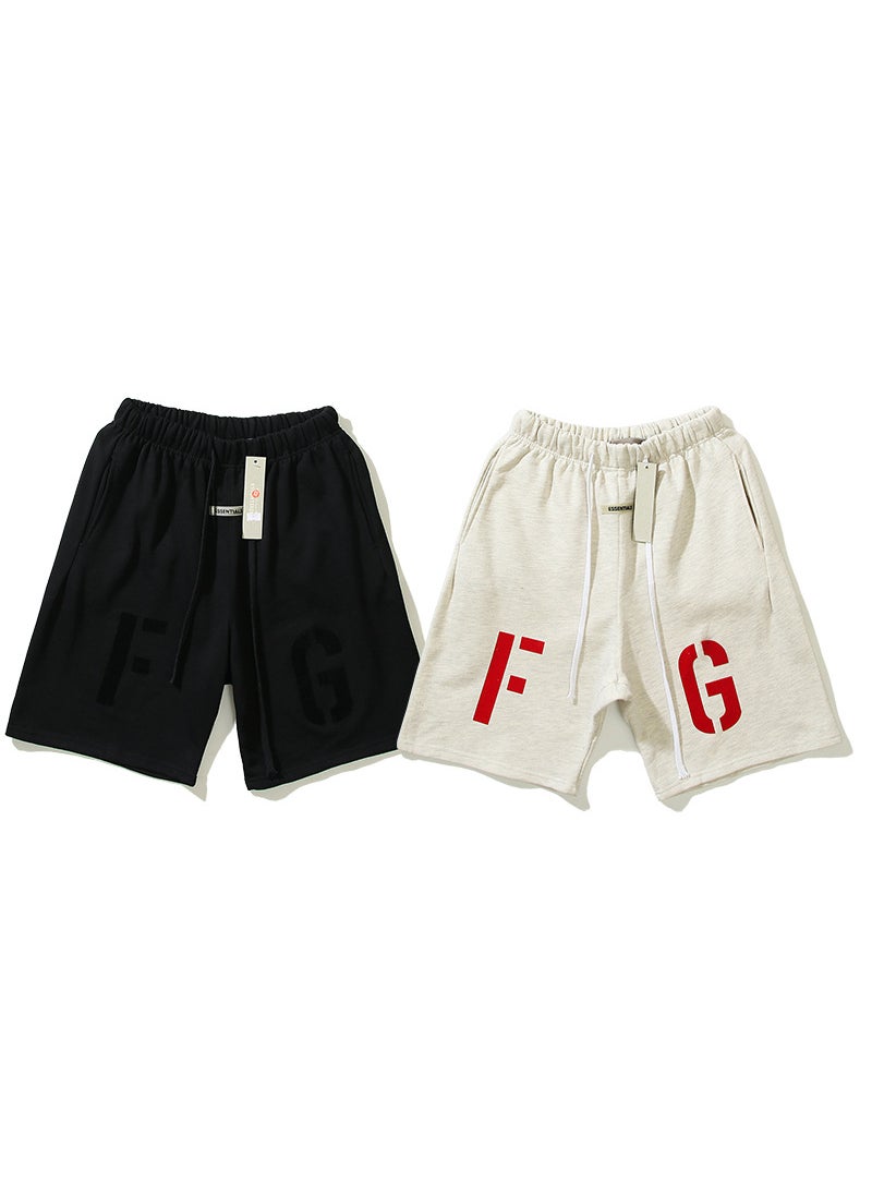 Generic - FEAR OF GOD Season 7 Velvet Print Shorts Unisex Oat Ash - Image 1