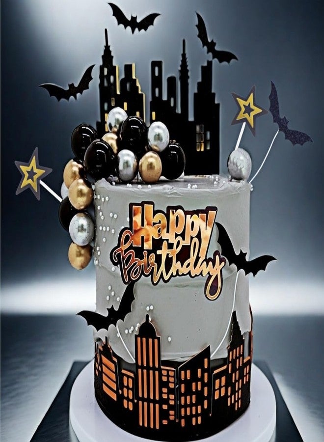 LAST HOE DOWN Bat Cupcake Toppers Bat Theme Birthday Party Bat Birthday Party Decoration - Image 1