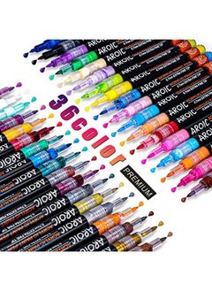 36 Packs Acrylic Paint Markerspaint Pens For Writing On Any Material Rock Ceramics Glass Wood And More Used For Diy Crafts Scrapbook Crafts Card Makingetc