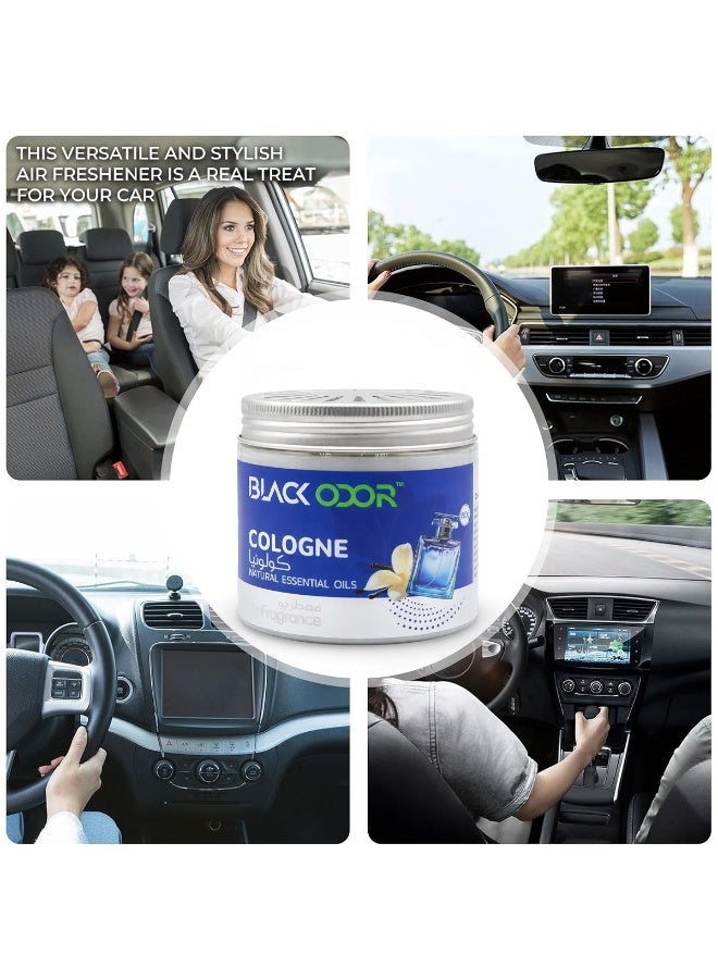 3  pcs COLOGNE  Air Freshener Jar – Natural Essential Oils Car & Room Fragrance, Long Lasting Gel Formula, Spill Resistant Twist Lid, Dashboard & Cup Holder Use - Image 3