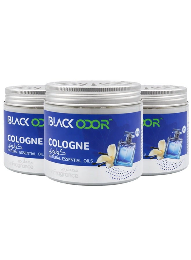 3  pcs COLOGNE  Air Freshener Jar – Natural Essential Oils Car & Room Fragrance, Long Lasting Gel Formula, Spill Resistant Twist Lid, Dashboard & Cup Holder Use - Image 1