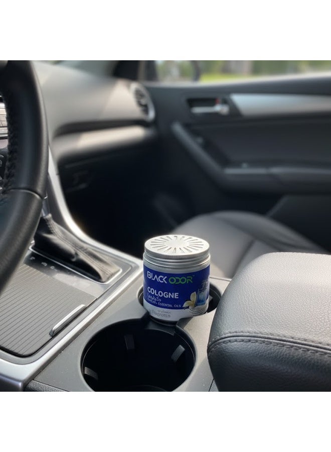 3  pcs COLOGNE  Air Freshener Jar – Natural Essential Oils Car & Room Fragrance, Long Lasting Gel Formula, Spill Resistant Twist Lid, Dashboard & Cup Holder Use - Image 4