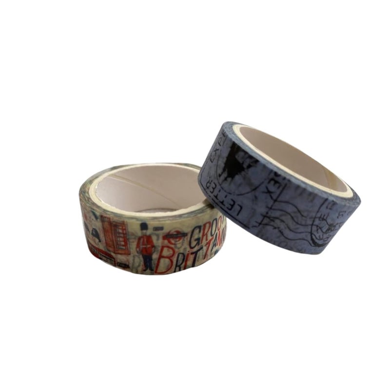 Generic Artistic Masking Tape Decorative Japanese Masking Pastel Washi Tape Scrapbook (Pack of 2, Multicolor)  - Image 4