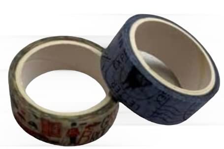 Generic Artistic Masking Tape Decorative Japanese Masking Pastel Washi Tape Scrapbook (Pack of 2, Multicolor)  - Image 3