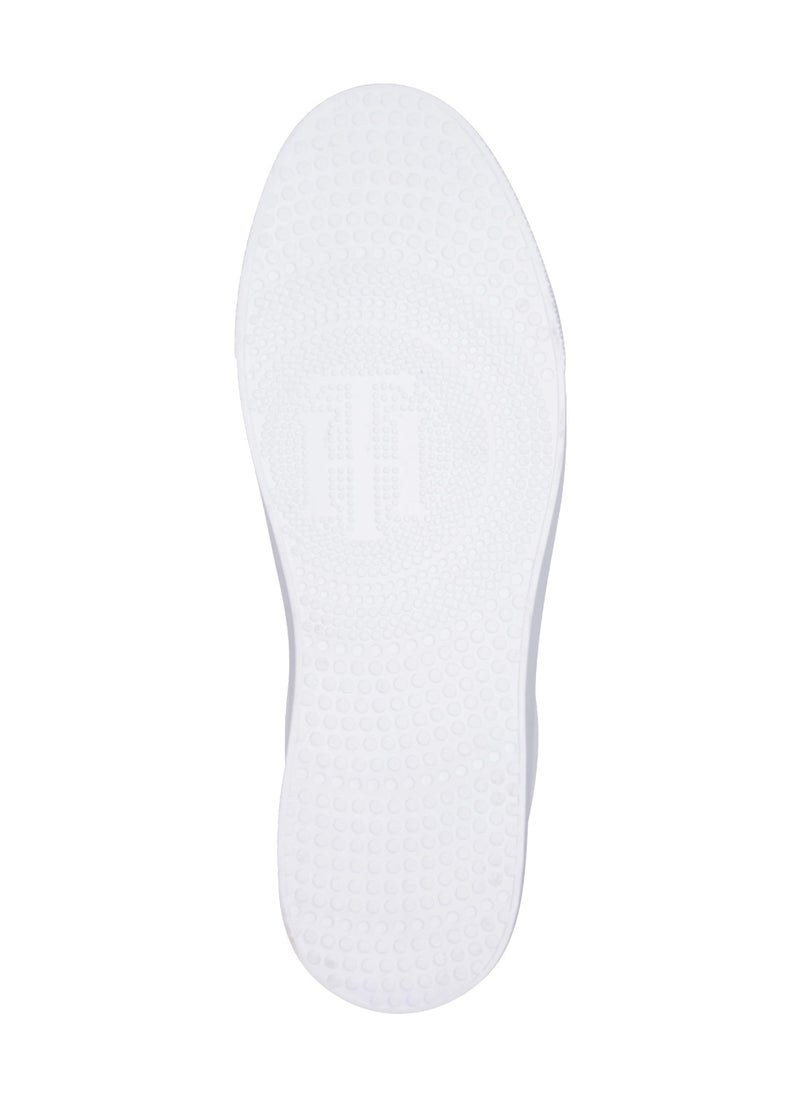 TOMMY HILFIGER Women's Signature Cupsole Trainers - Leather, White  - Image 3