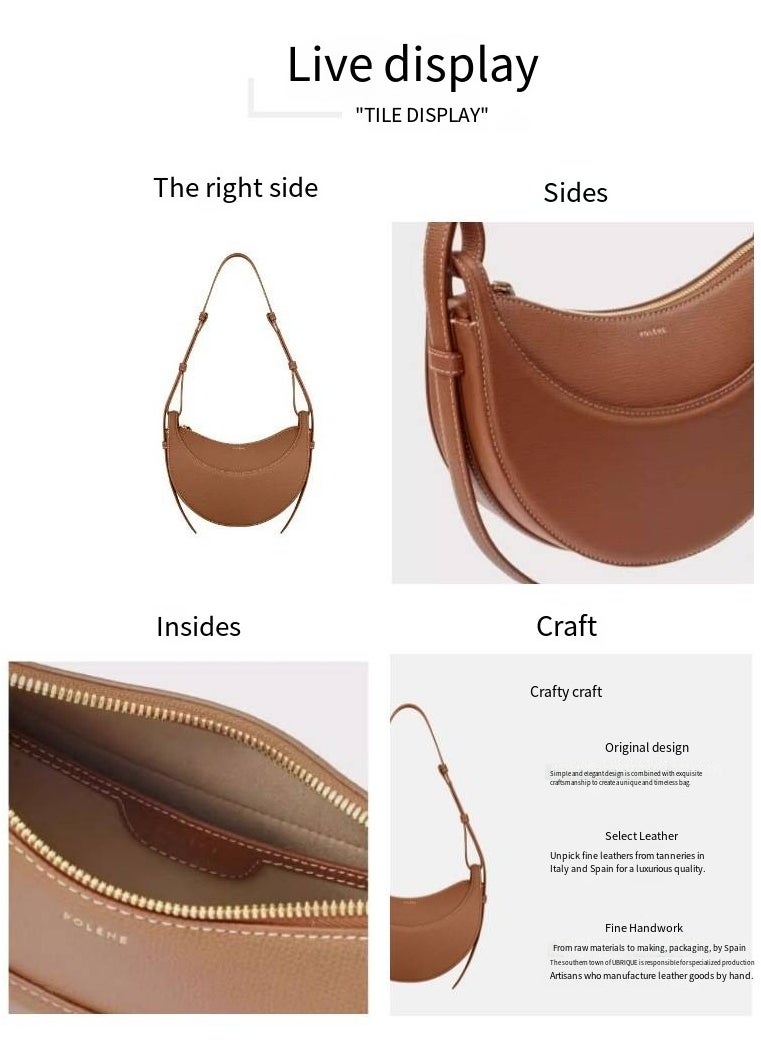 NIBEMINENT - Polene crescent bag single armpit bag crossbody bag - Image 1