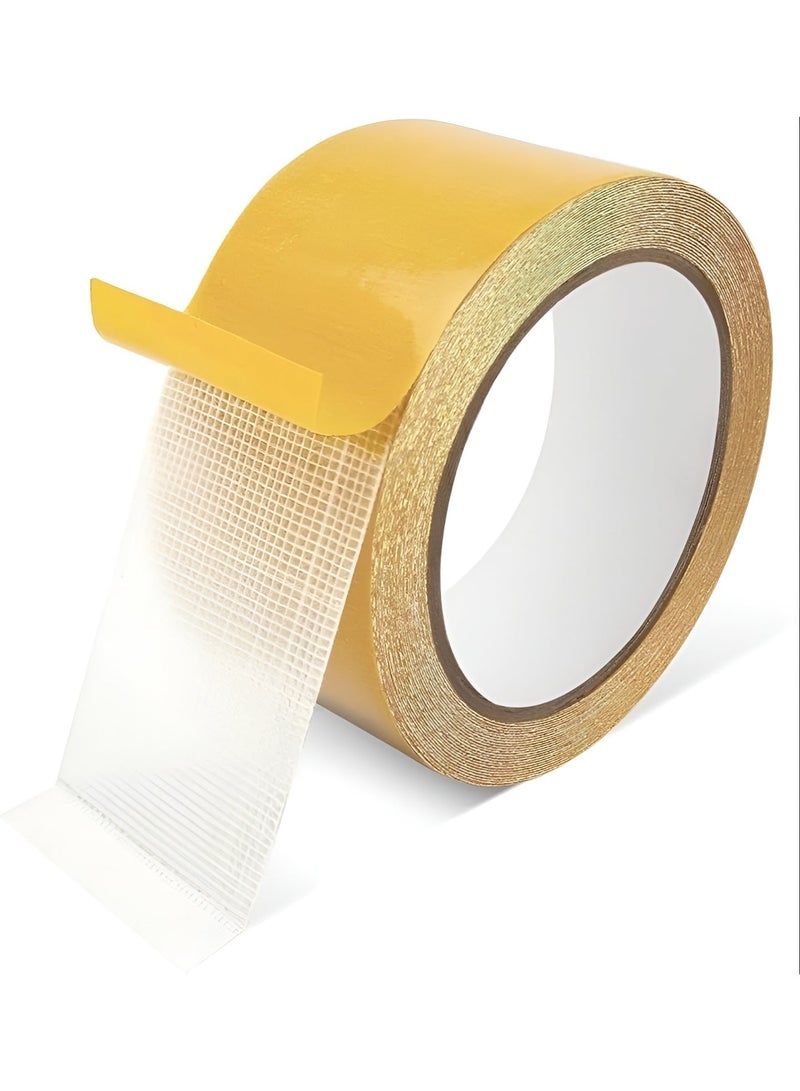 Double Sided Tape Heavy Duty Mounting Tape, Two Sided Thin Self Adhesive Tape High Tack, Universal Clear Removable Double Sided Tape with Fiberglass - Image 1