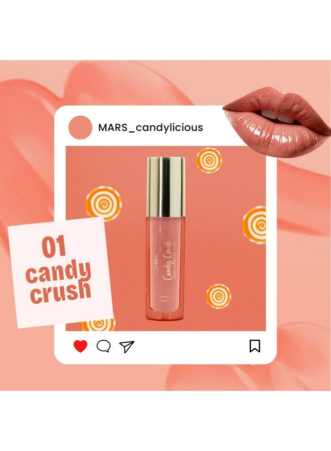 مارس ملمع الشفاه الملون MARS Candylicious للنساء | مرطب وذو لمعان عالي | خفيف الوزن | غير لزج | غني بفيتامين E وحمض الهيالورونيك وإستر الأفوكادو (4.0 مل) (01-CANDY CRUSH) - Image 3