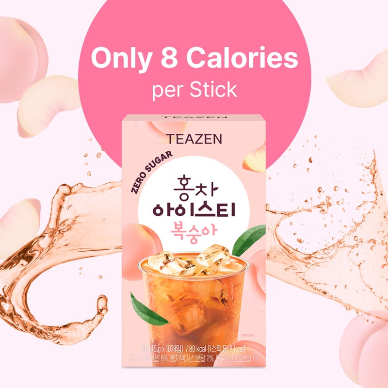 Teazen Summer Peach Iced Tea, Sugar Free, Uva Black Tea, Hydration Drink Mix, 10 Sticks, 1.76oz - Image 3