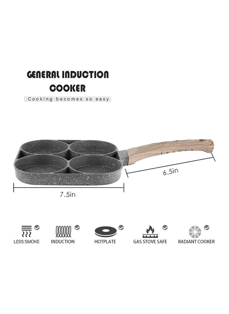 ELTRAZONE - ELTERAZONE Non-Stick Frying Pan with 4 Hole Pancake Pan Fried Egg Burger Pan - Image 1